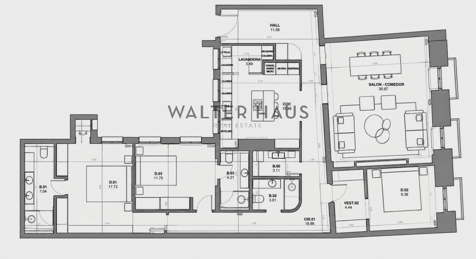 3 camera da letto Appartamento in vendita in Madrid citta - 1.900.000 € (Rif: 10148141)