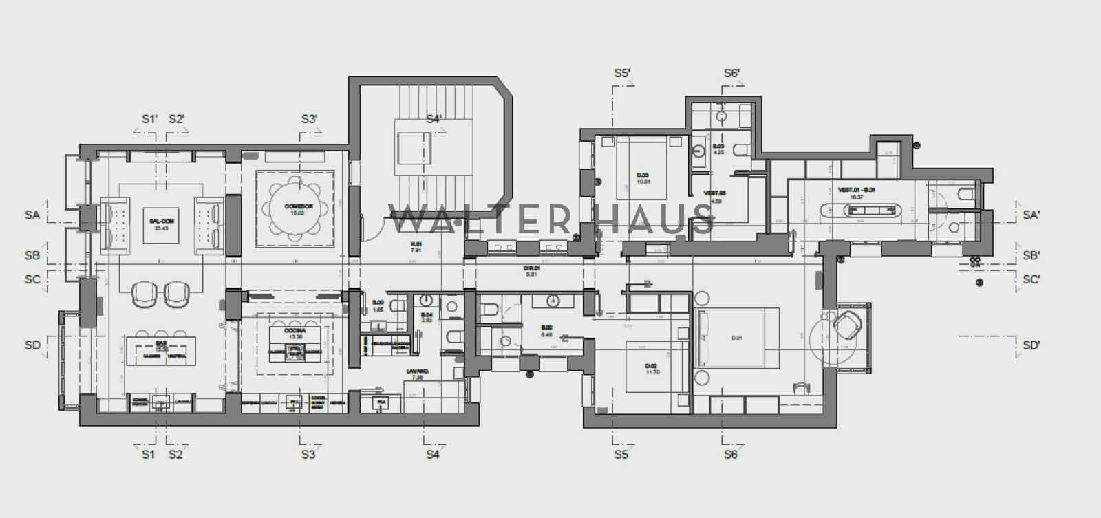 3 slaapkamer Flat te koop in Madrid stad - € 4.100.000 (Ref: 10172342)