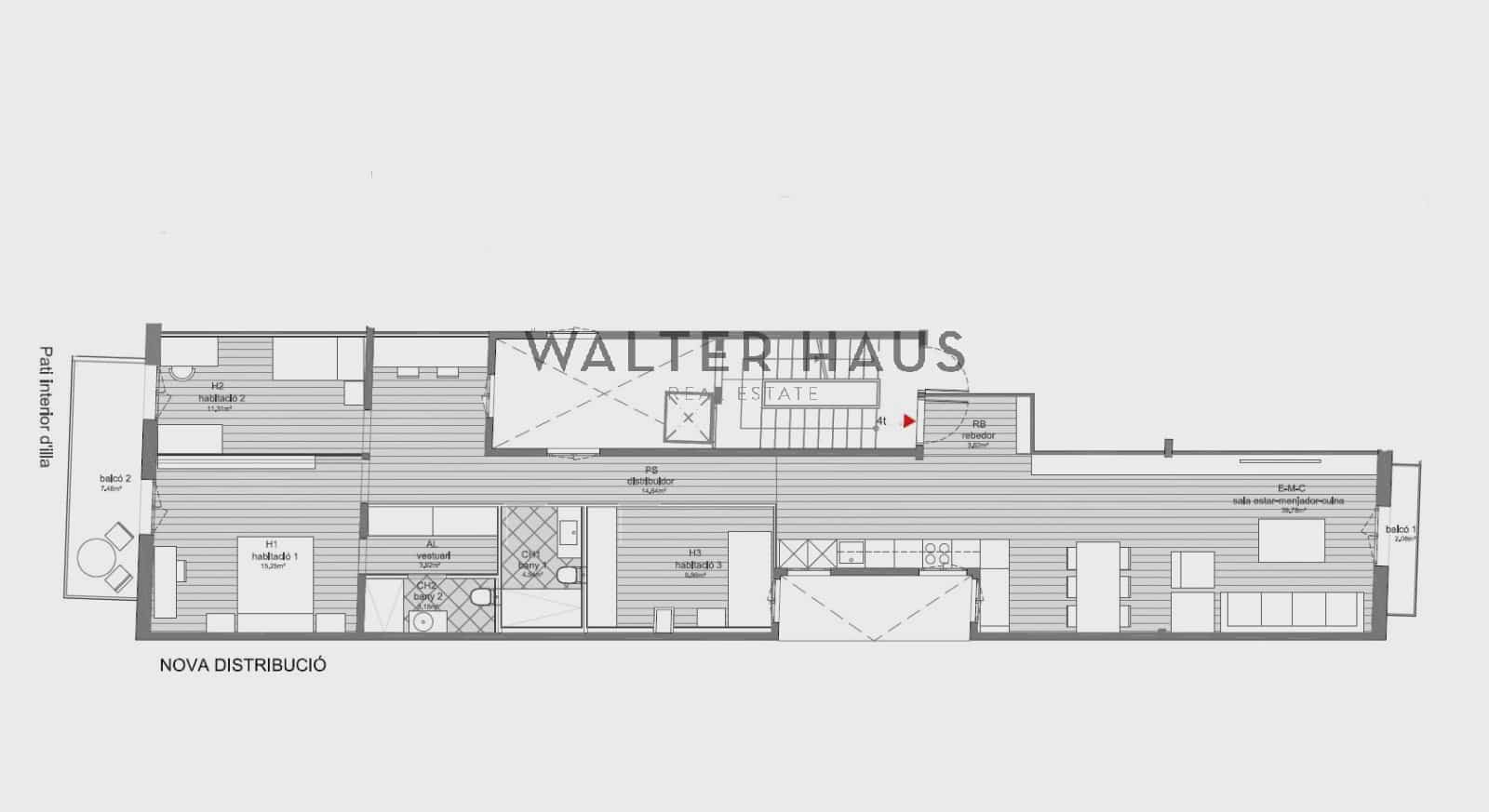 3 soveværelse Lejlighed til salg i Barcelona by med swimmingpool - € 829.000 (Ref: 8600733)