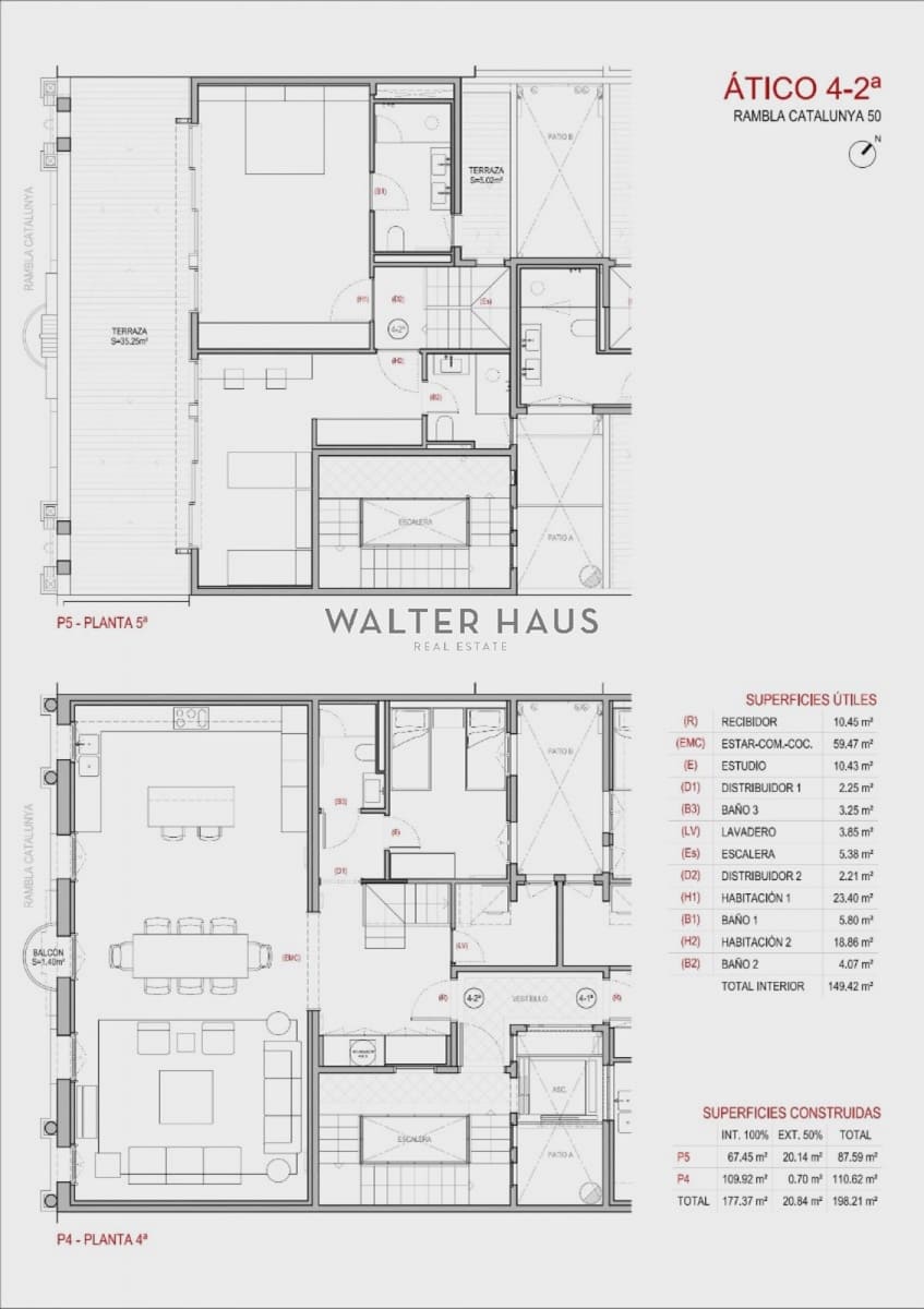 4 quarto Penthouse para venda em Barcelona cidade - 2 975 000 € (Ref: 8759218)