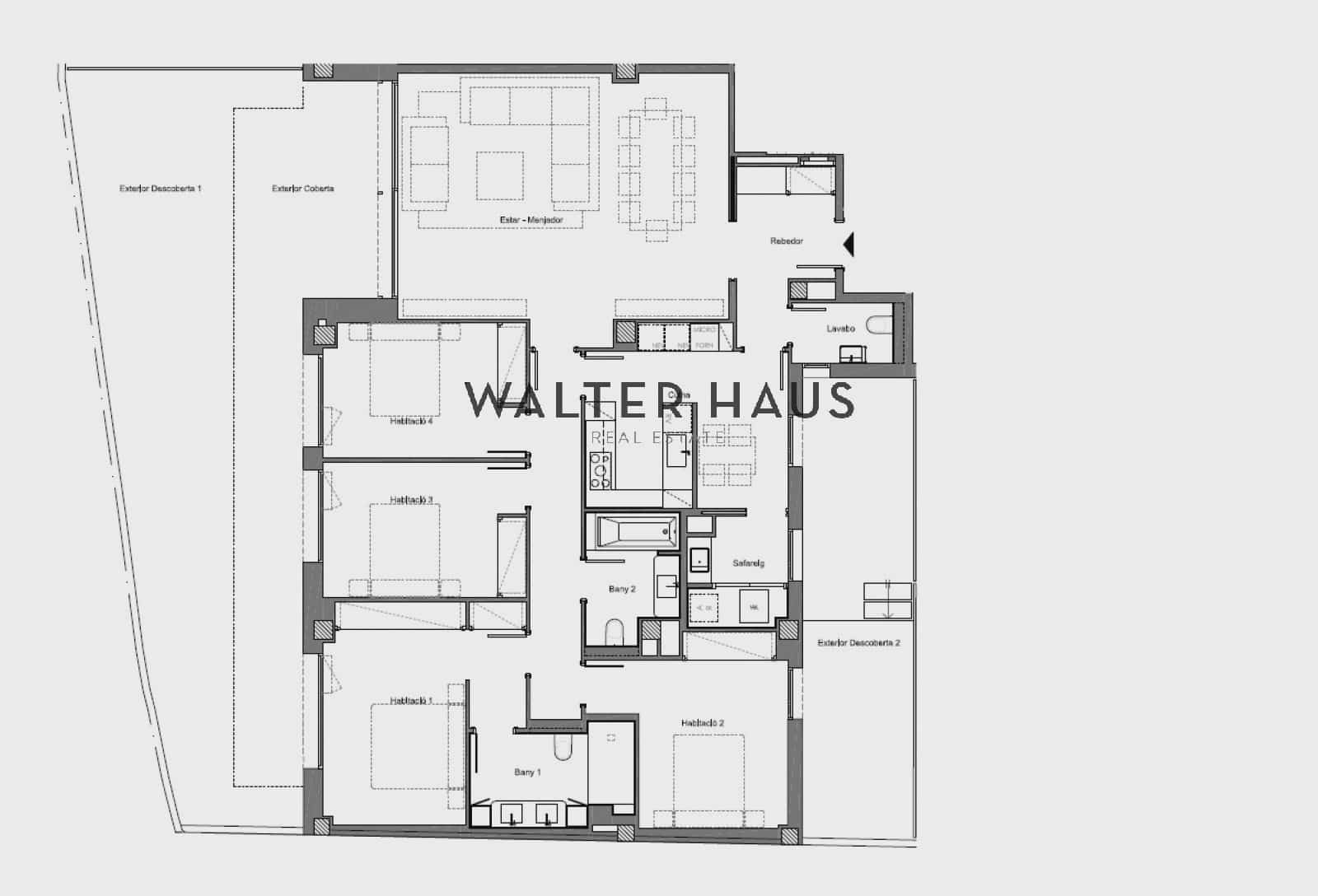 4 soveværelse Lejlighed til salg i Barcelona by med swimmingpool - € 1.773.000 (Ref: 9015483)
