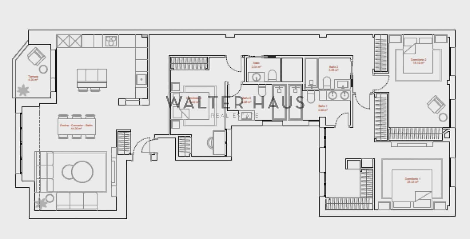 3 soveværelse Lejlighed til salg i Madrid by - € 1.900.000 (Ref: 9050460)