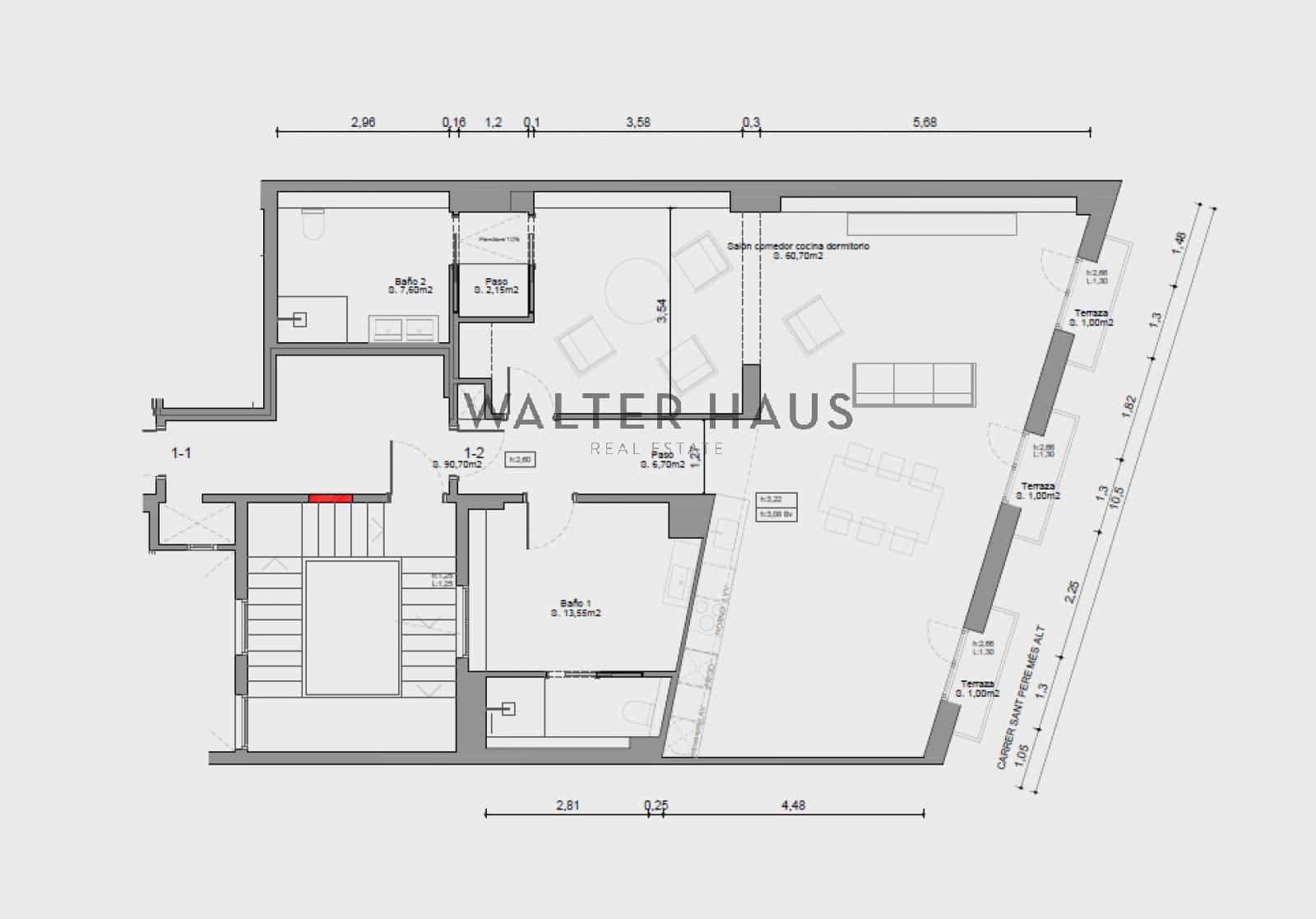 2 makuuhuone Asunto myytävänä paikassa Barcelona kaupunki - 645 000 € (Ref: 9057012)