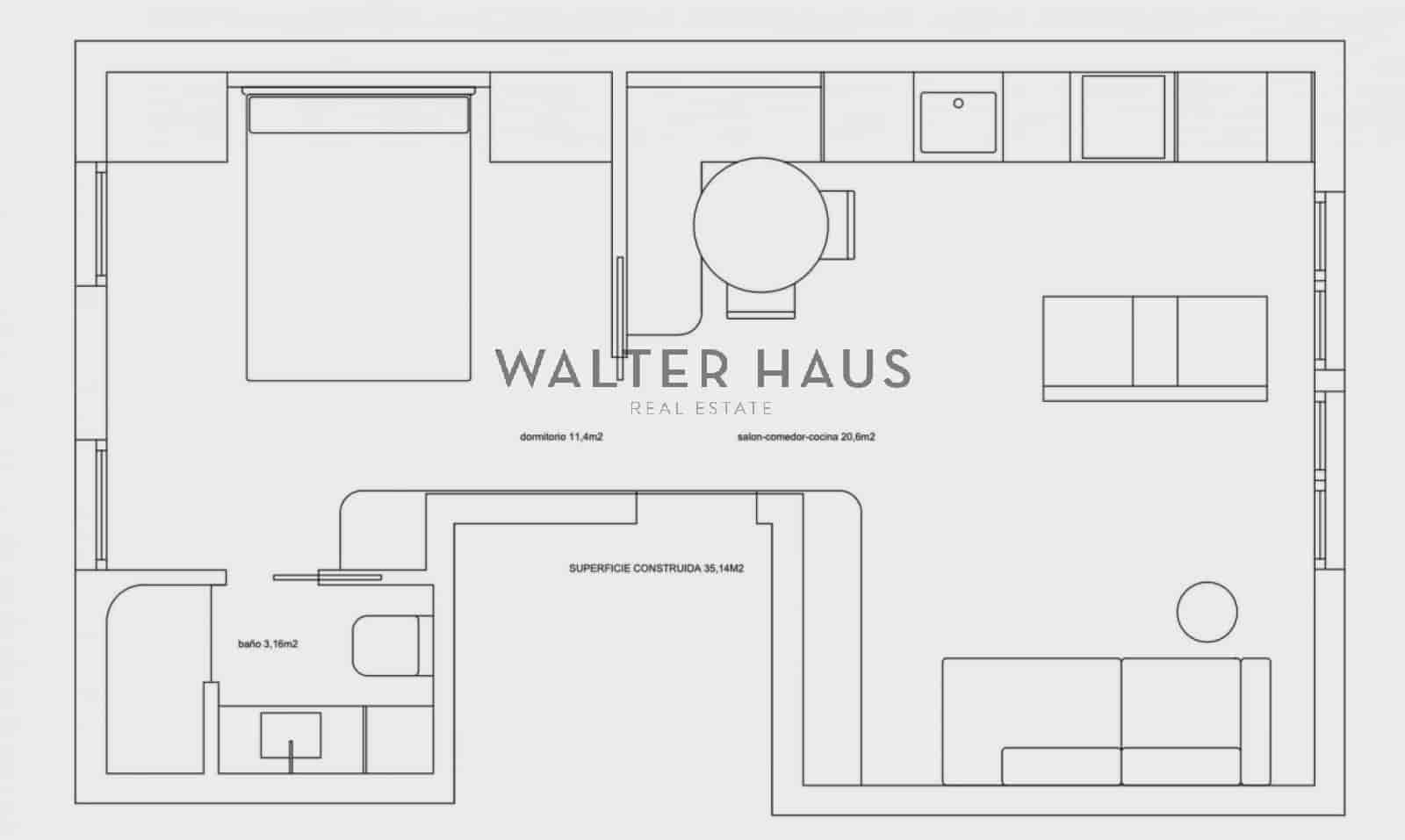 1 soveværelse Lejlighed til salg i Madrid by - € 595.000 (Ref: 9187467)