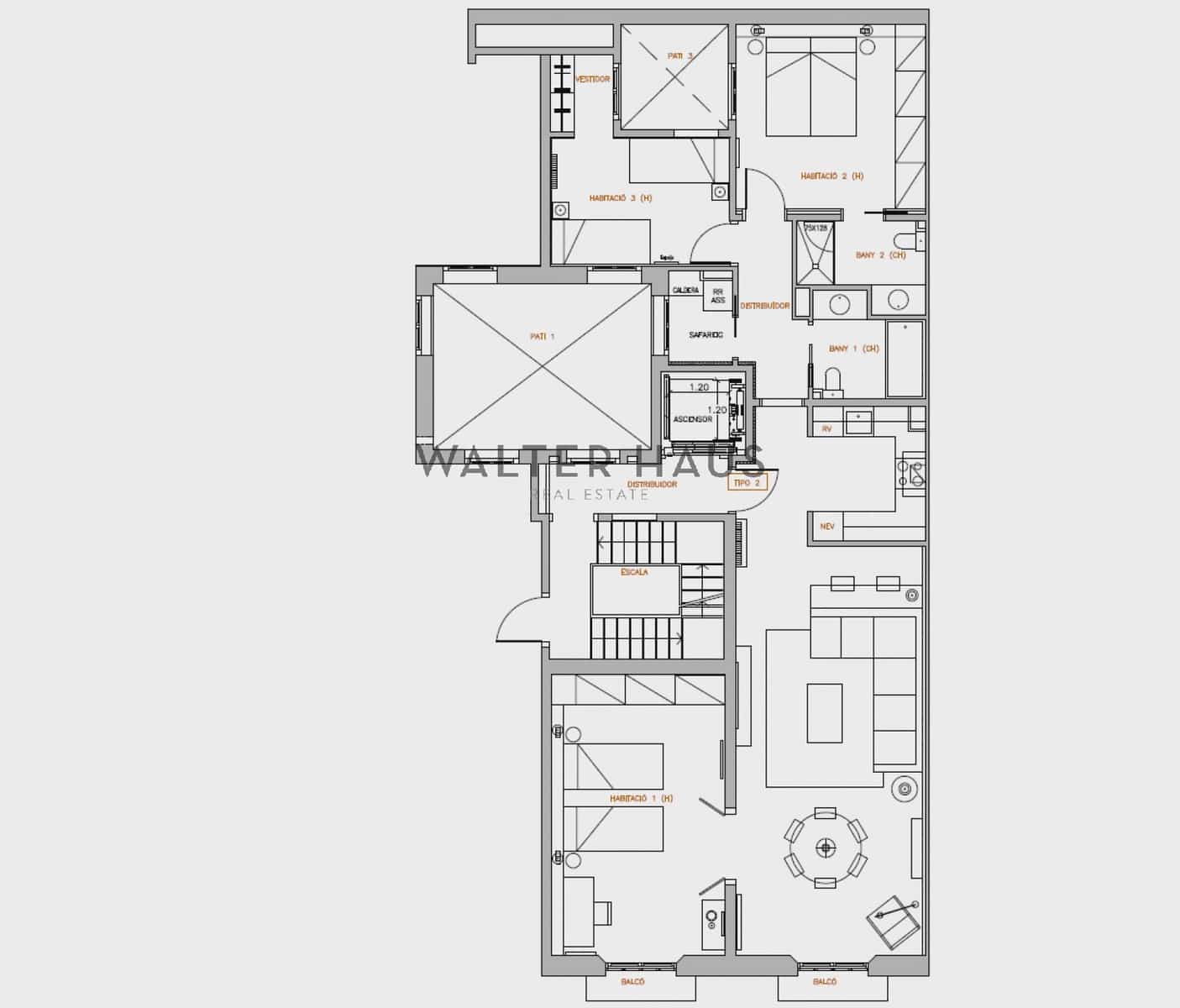 3 quarto Apartamento para venda em Barcelona cidade - 925 000 € (Ref: 9199810)