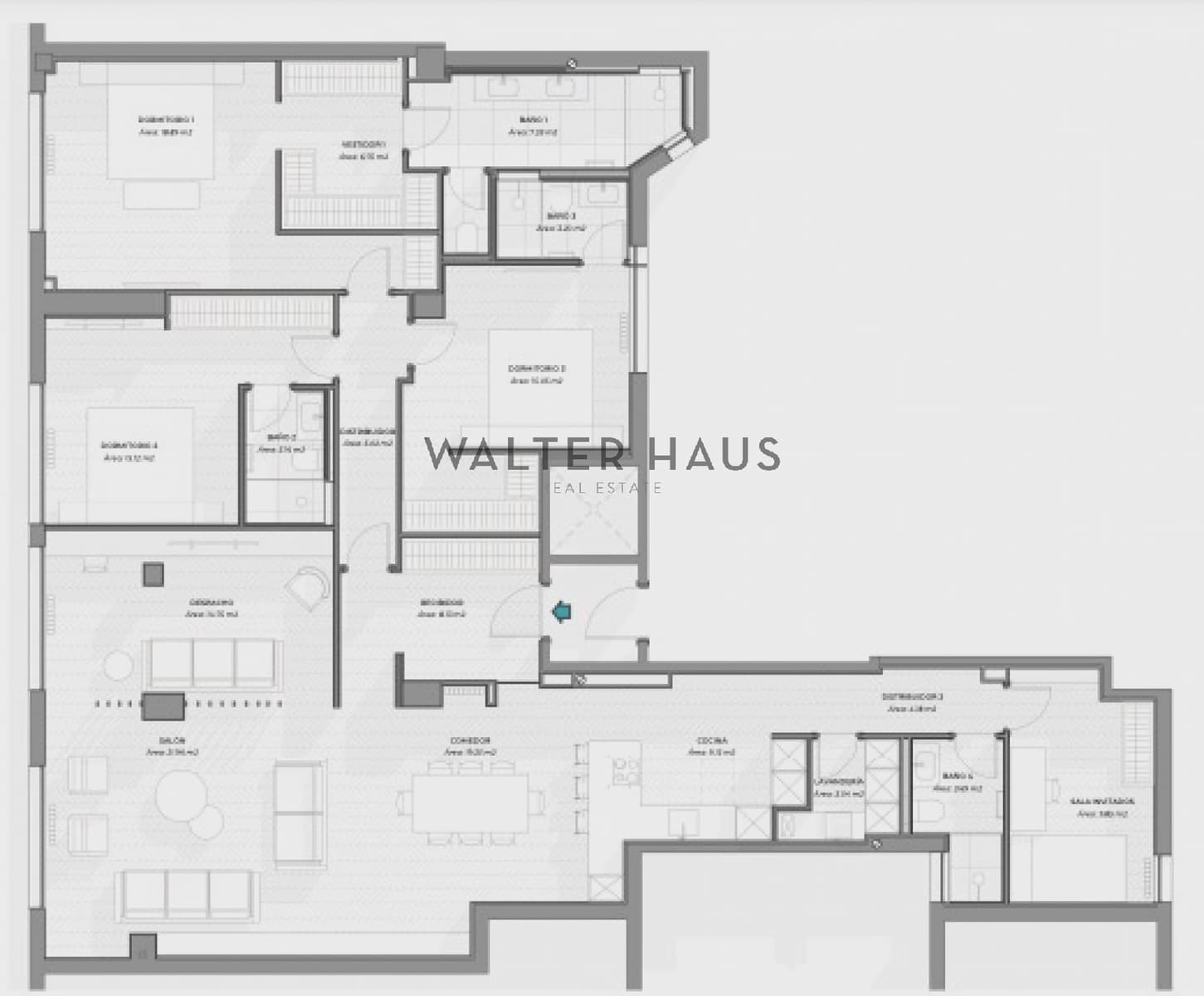 4 sovrum Lägenhet till salu i Madrid stad - 2 595 000 € (Ref: 9245749)