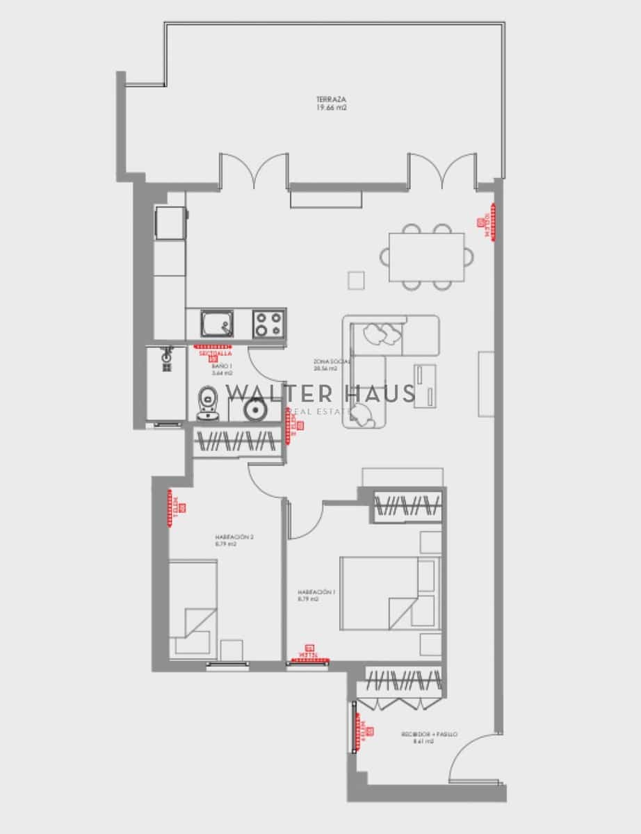 2 soveværelse Lejlighed til salg i Madrid by - € 799.000 (Ref: 9275229)