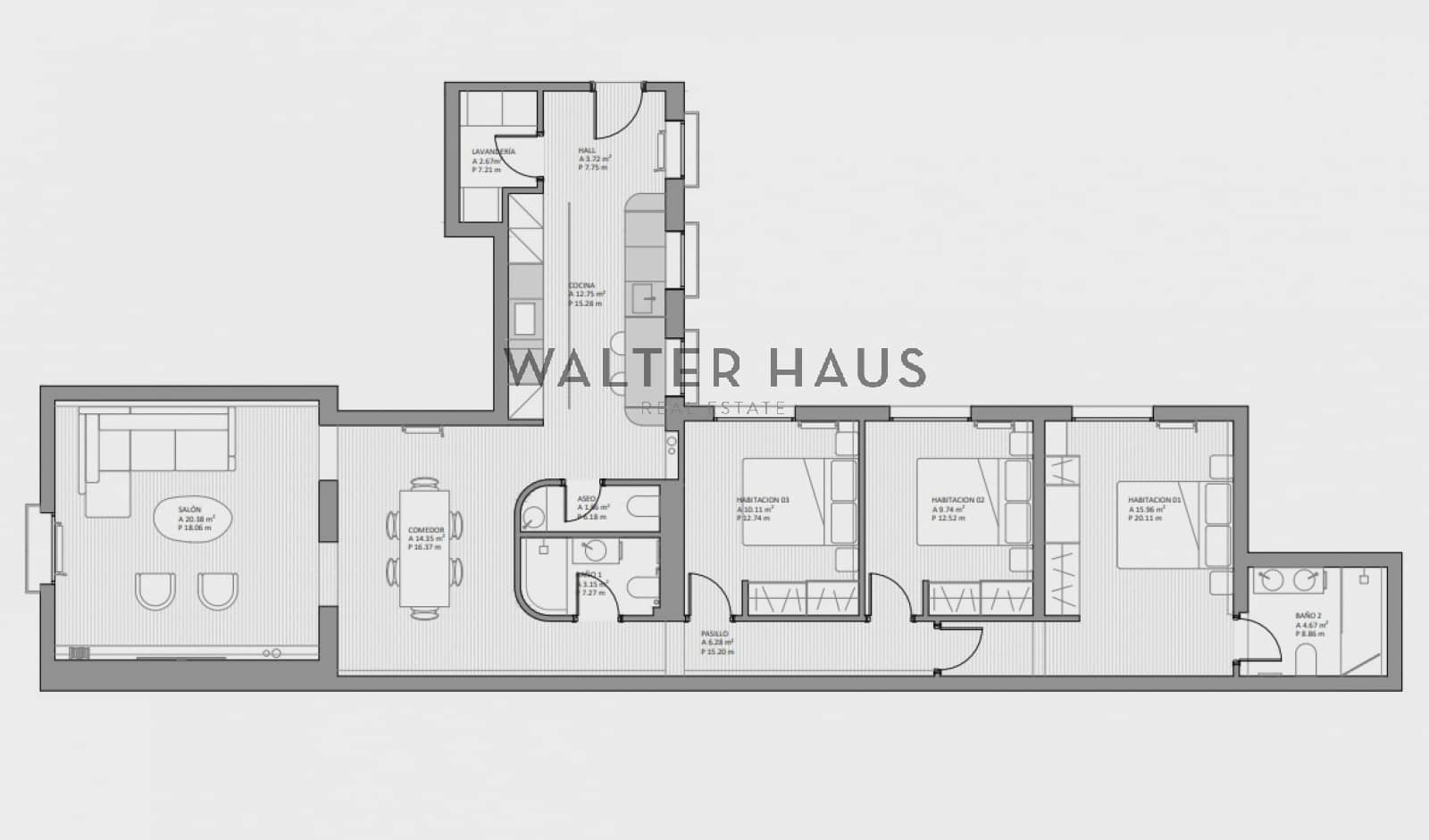 3 chambre Appartement à vendre à Madrid ville - 1 150 000 € (Ref: 9279791)