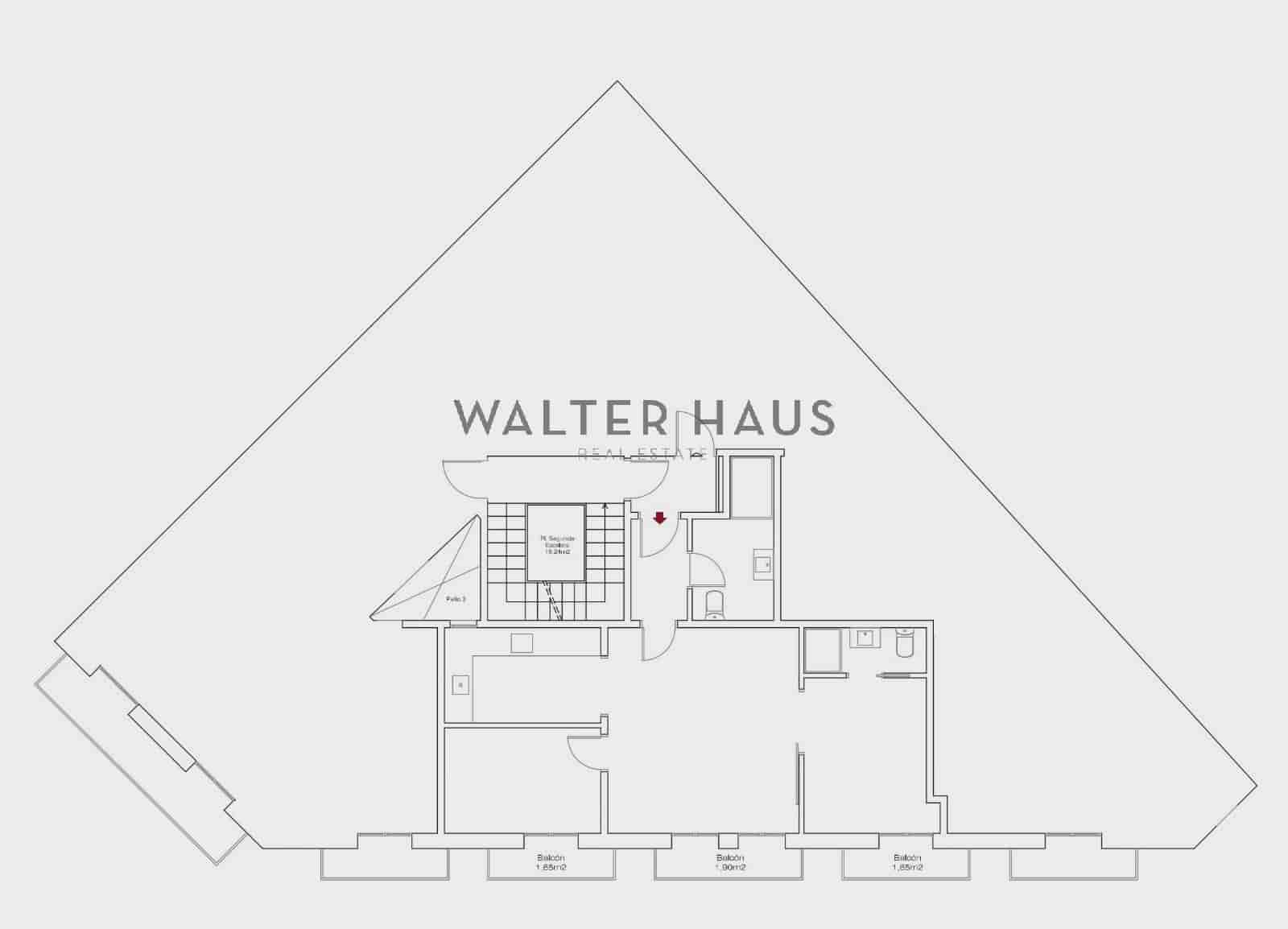 2 bedroom Flat for sale in Barcelona city - € 570,000 (Ref: 9296420)