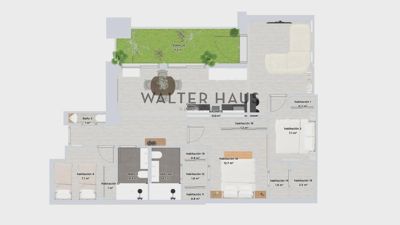 3 makuuhuone Asunto myytävänä paikassa Madrid kaupunki - 1 395 000 € (Ref: 9309077)