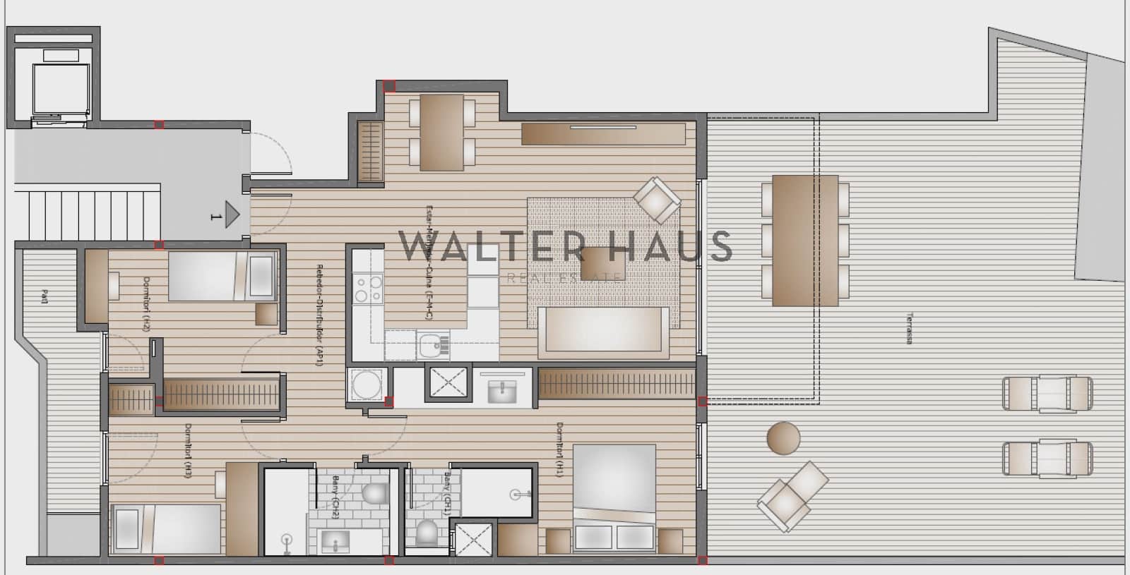 3 makuuhuone Asunto myytävänä paikassa Barcelona kaupunki - 995 000 € (Ref: 9448446)