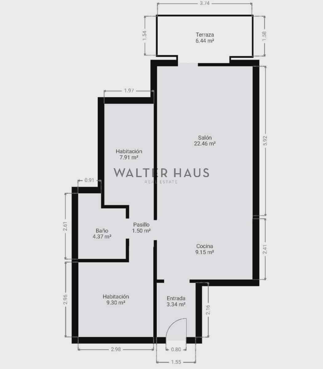 2 chambre Appartement à vendre à Barcelone ville - 420 000 € (Ref: 9467784)