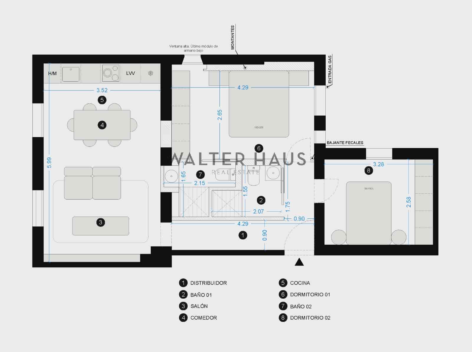 2 bedroom Flat for sale in Madrid city - € 785,000 (Ref: 9487216)