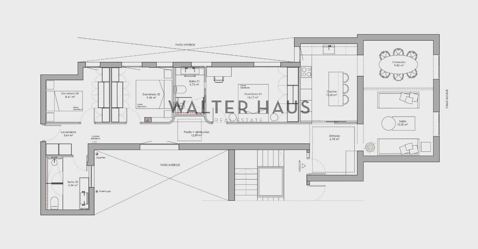 3 bedroom Flat for sale in Madrid city - € 1,645,000 (Ref: 9489969)