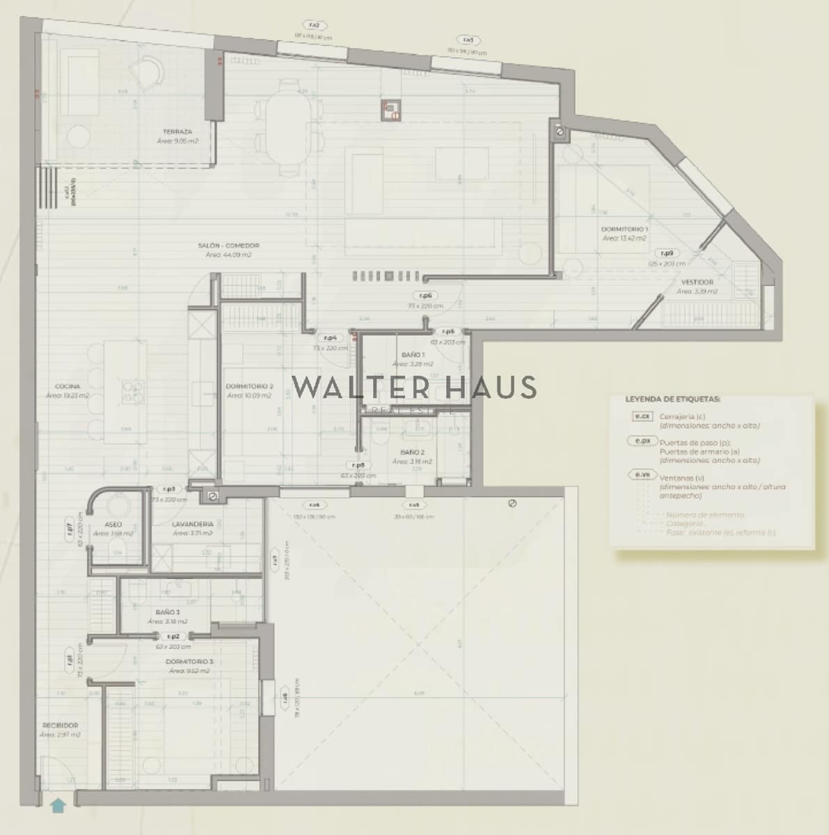 Piso de 3 habitaciones en Madrid ciudad en venta - 2.210.000 € (Ref: 9570205)