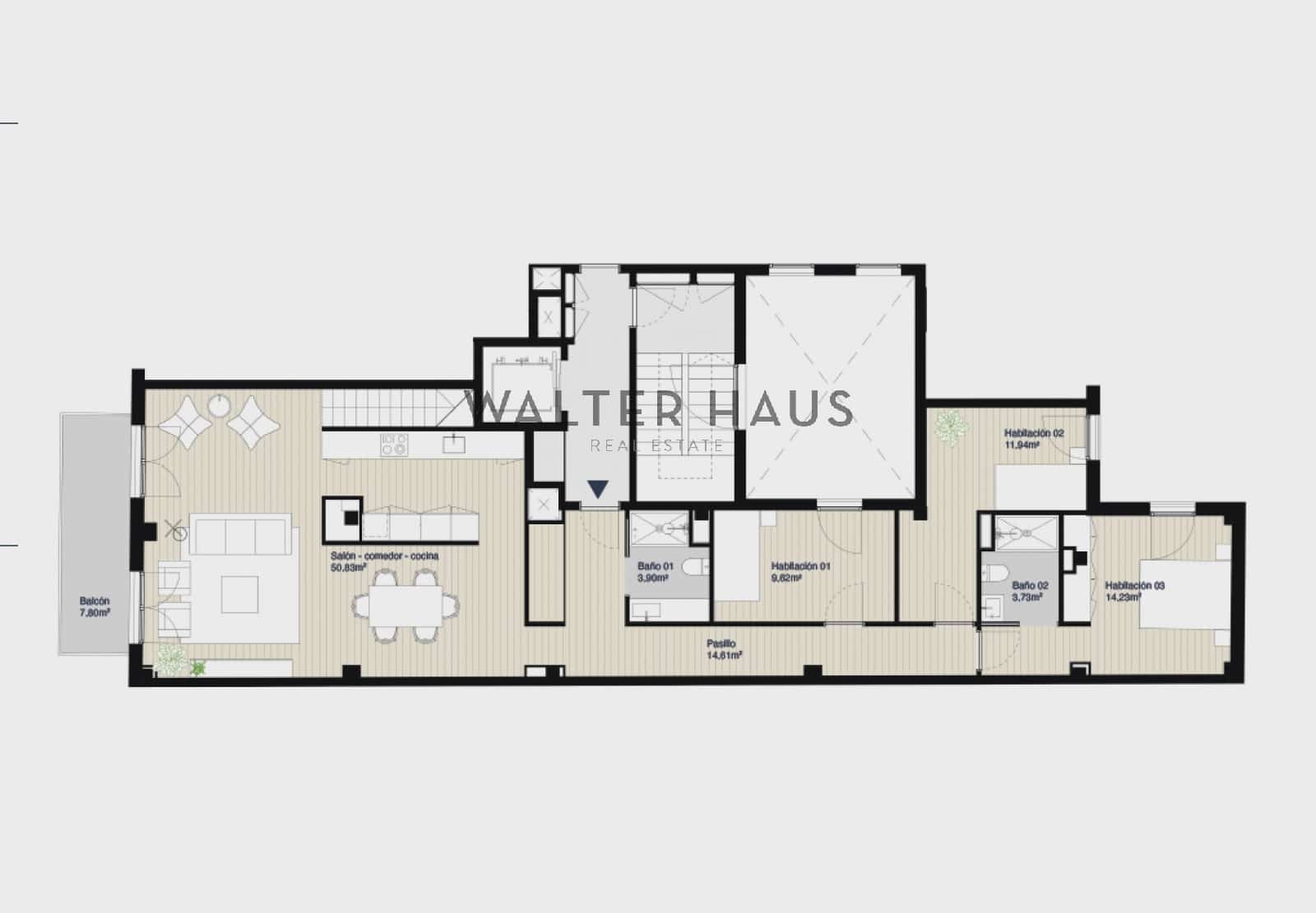 3 soveværelse Lejlighed til salg i Barcelona by - € 1.128.295 (Ref: 9603071)