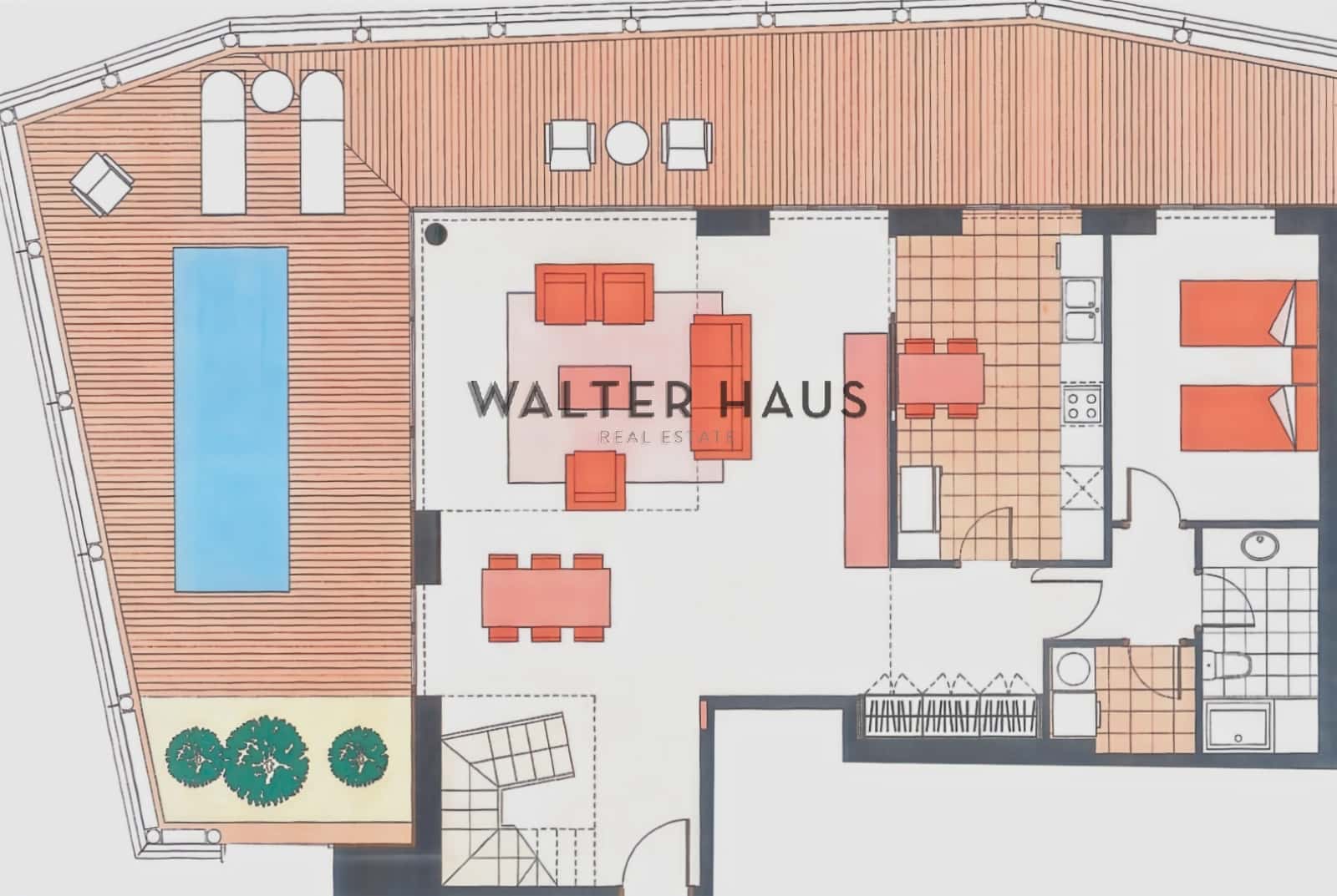 4 soveværelse Penthouse til leje i Barcelona by - € 7.500 (Ref: 9699146)