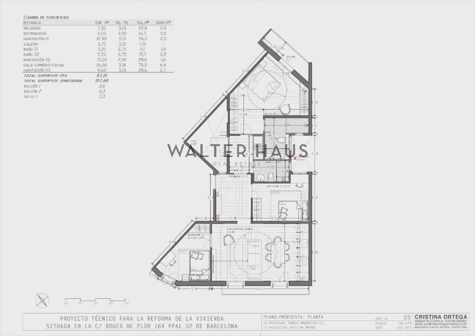 3 bedroom Flat for sale in Barcelona city - € 750,000 (Ref: 9750925)