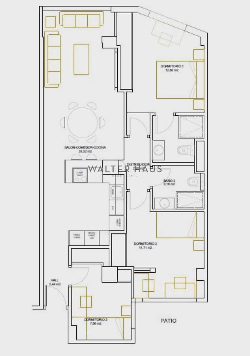 3 soveværelse Lejlighed til salg i Madrid by - € 1.200.000 (Ref: 9778449)