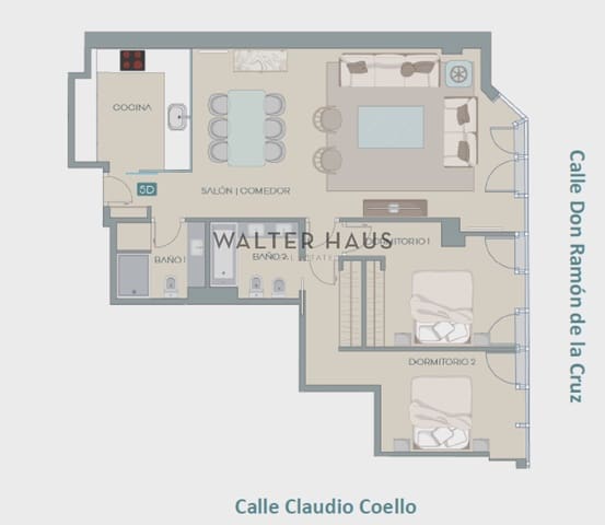 2 soveværelse Lejlighed til salg i Recoletos, Madrid by - € 1.900.000 (Ref: 9784477)