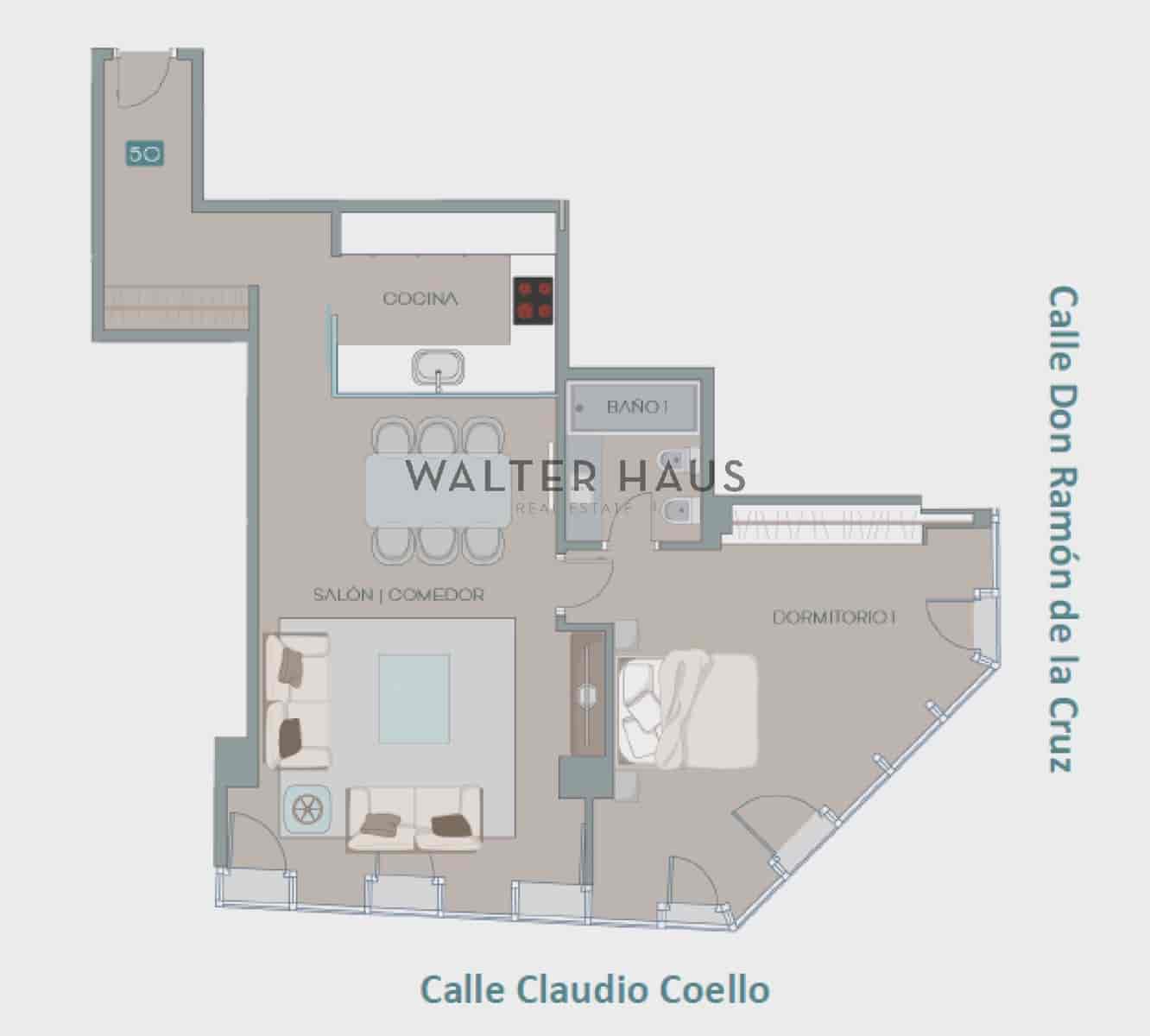 1 makuuhuone Asunto myytävänä paikassa Madrid kaupunki - 1 600 000 € (Ref: 9784478)