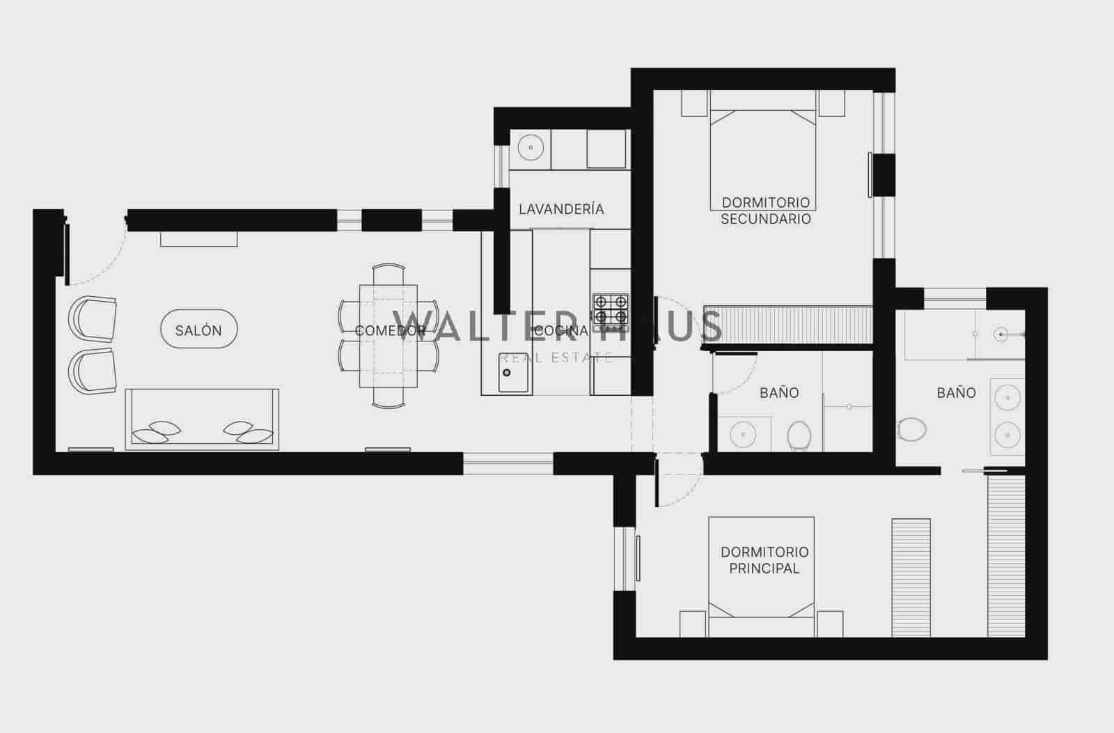 2 soveværelse Lejlighed til salg i Madrid by - € 970.000 (Ref: 9787738)