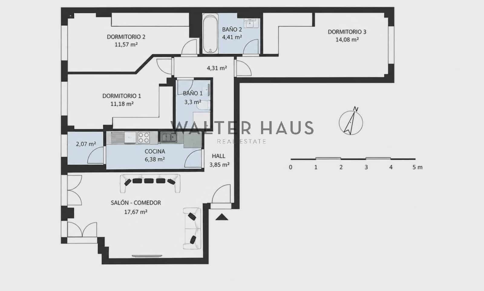3 sypialnia Mieszkanie na sprzedaż w Miasto Madryt - 995 000 € (Ref: 9880231)