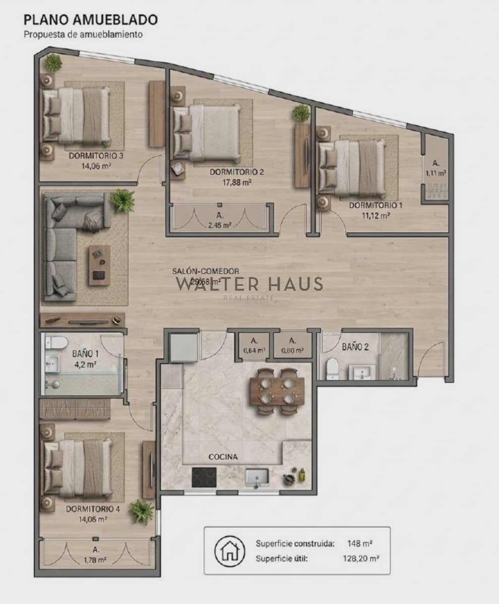 5 sovrum Lägenhet till salu i Madrid stad - 980 000 € (Ref: 9895374)