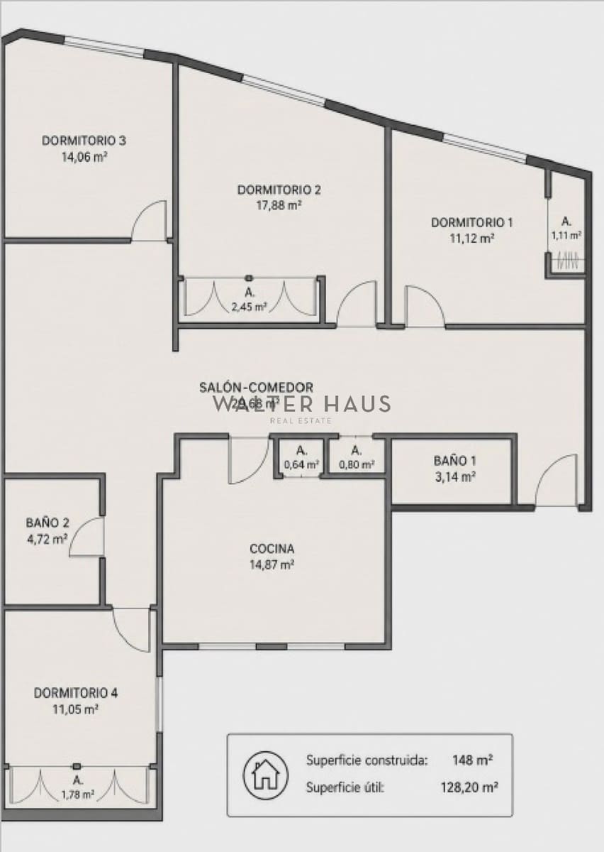 5 sovrum Lägenhet till salu i Madrid stad - 980 000 € (Ref: 9895374)
