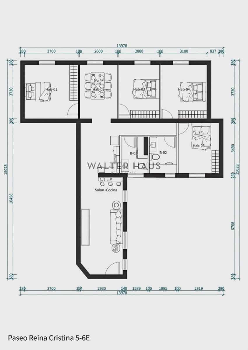 4 Zimmer Wohnung zu vermieten in Madrid Stadt - 4.200 € (Ref: 9914846)