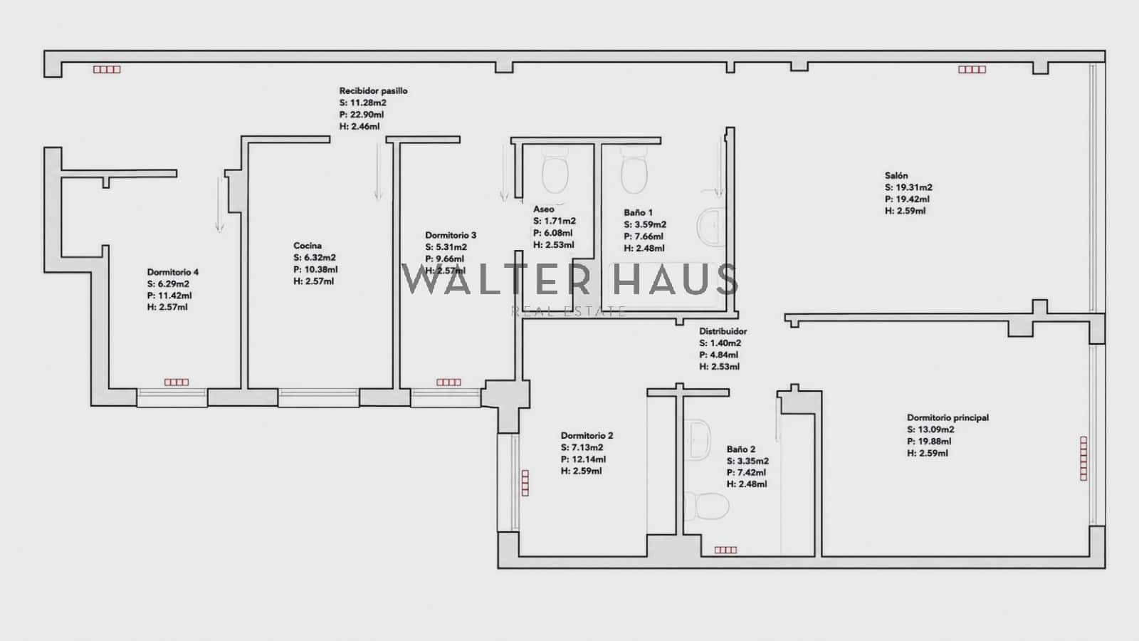 Piso de 3 habitaciones en Madrid ciudad en venta - 970.000 € (Ref: 9928161)