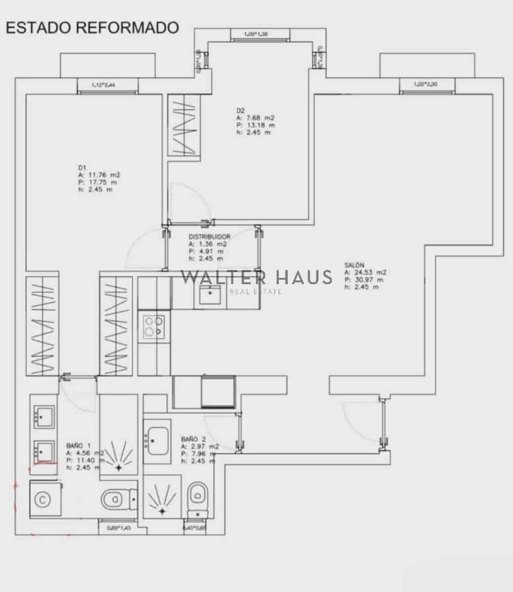 2 makuuhuone Asunto vuokrattavana paikassa Madrid kaupunki - 2 450 € (Ref: 9932402)