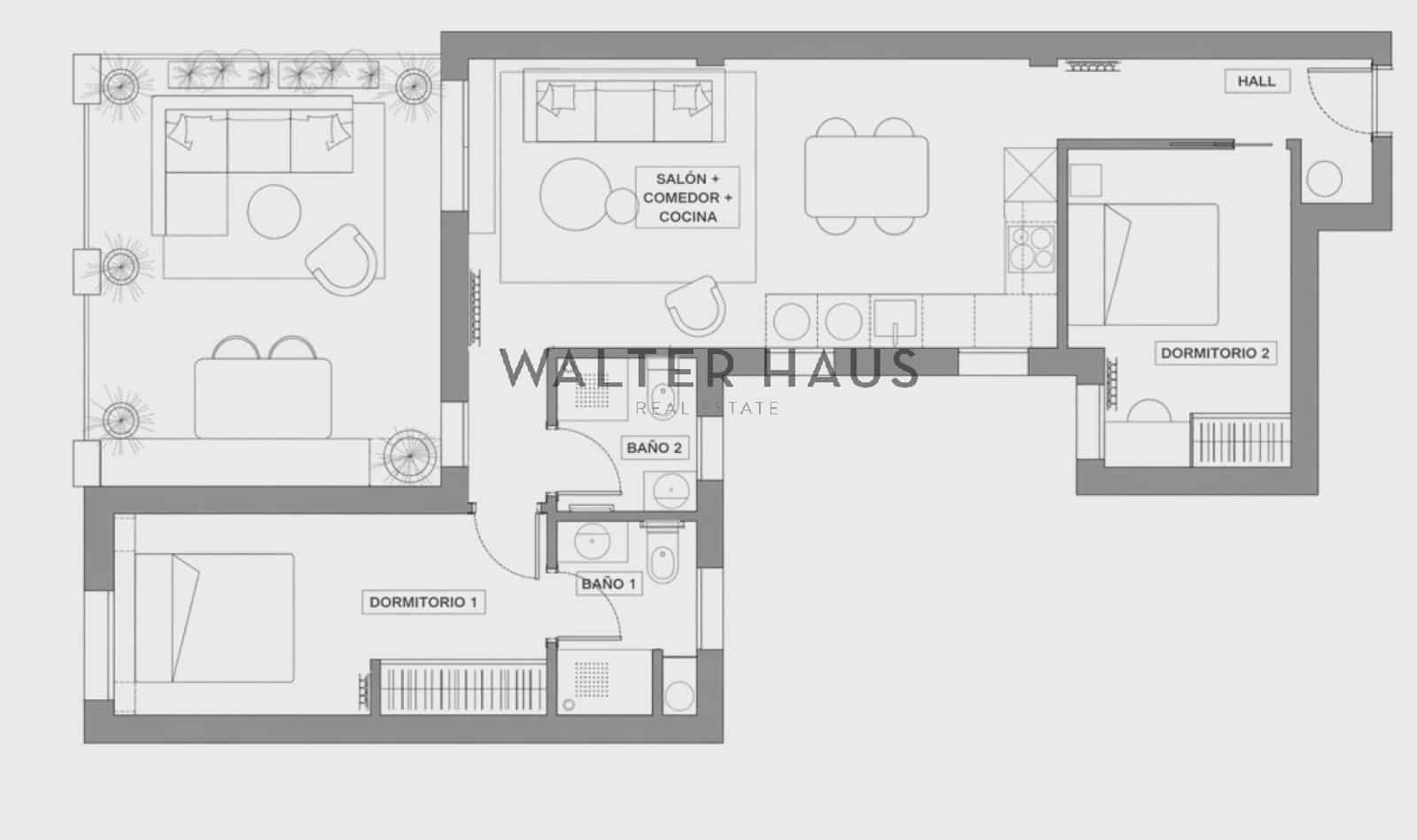 2 chambre Penthouse à vendre à Madrid ville - 1 175 000 € (Ref: 9944459)