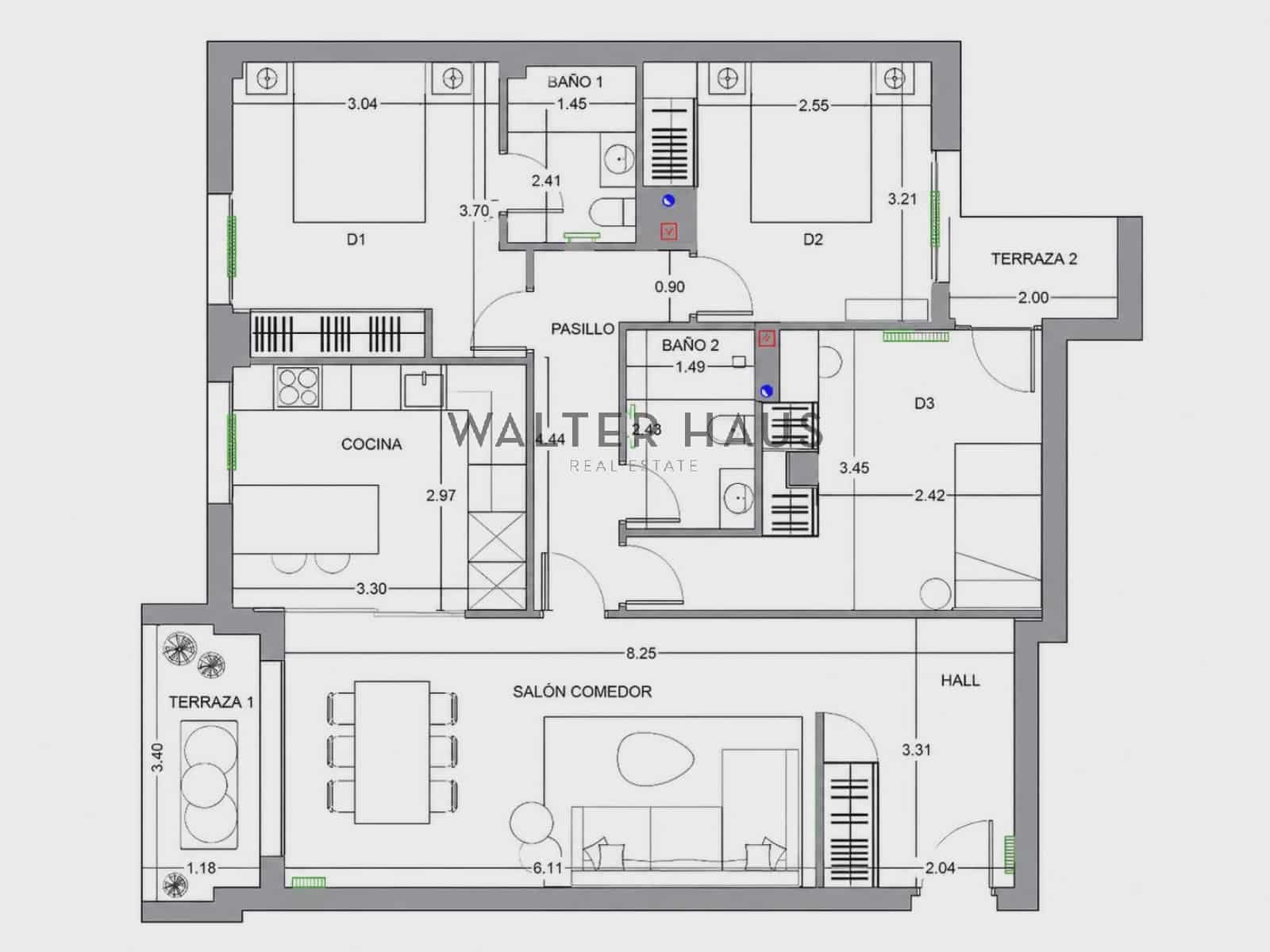 3 chambre Appartement à vendre à Madrid ville - 995 000 € (Ref: 9944460)