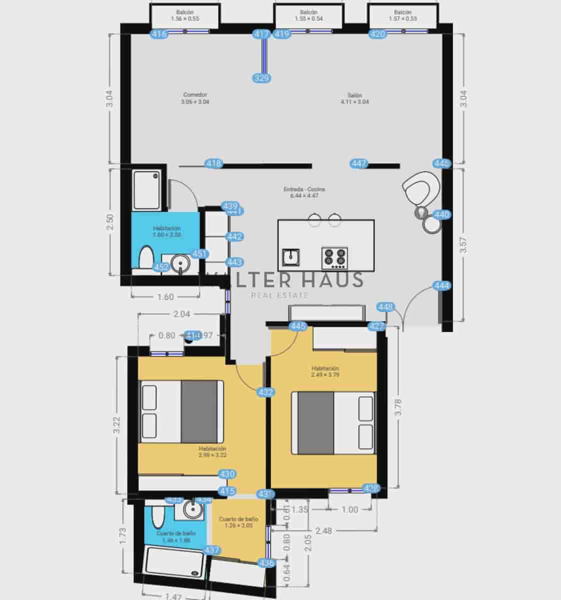 2 sovrum Lägenhet att hyra i Madrid stad - 3 000 € (Ref: 9978069)