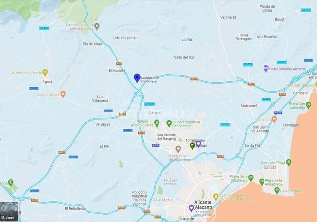 Tontti myytävänä paikassa Moralet, Alicante kaupunki - 273 900 € (Ref: 9160025)