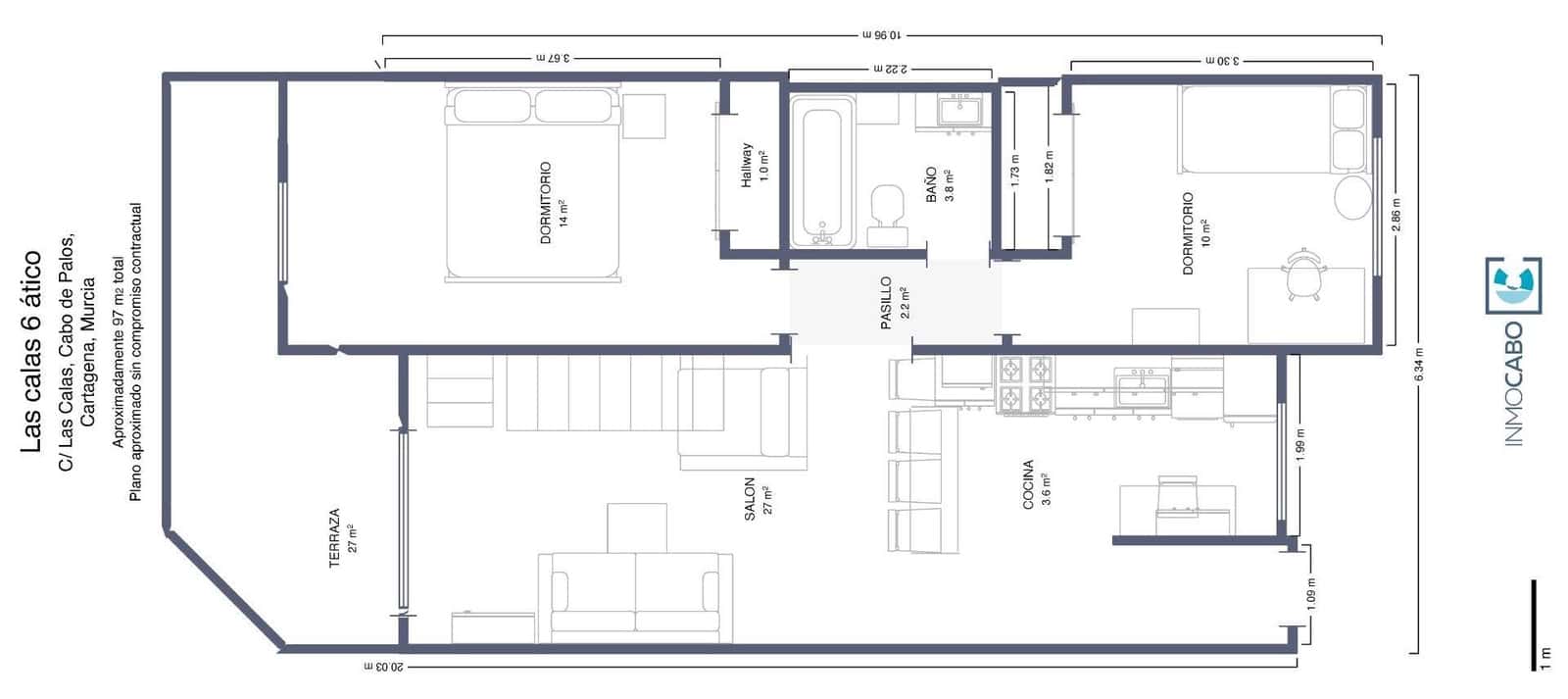 2 quarto Penthouse para venda em Cabo de Palos - 385 000 € (Ref: 9322037)