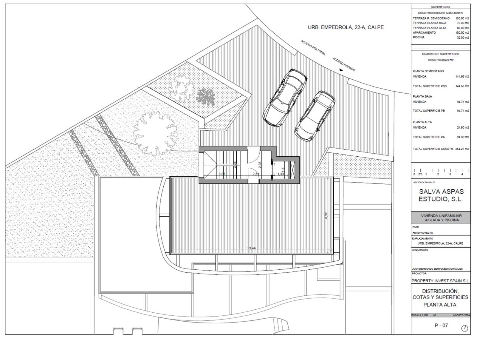 3 soveværelse Villa til salg i Calpe / Calp med swimmingpool - € 1.360.000 (Ref: 9355572)