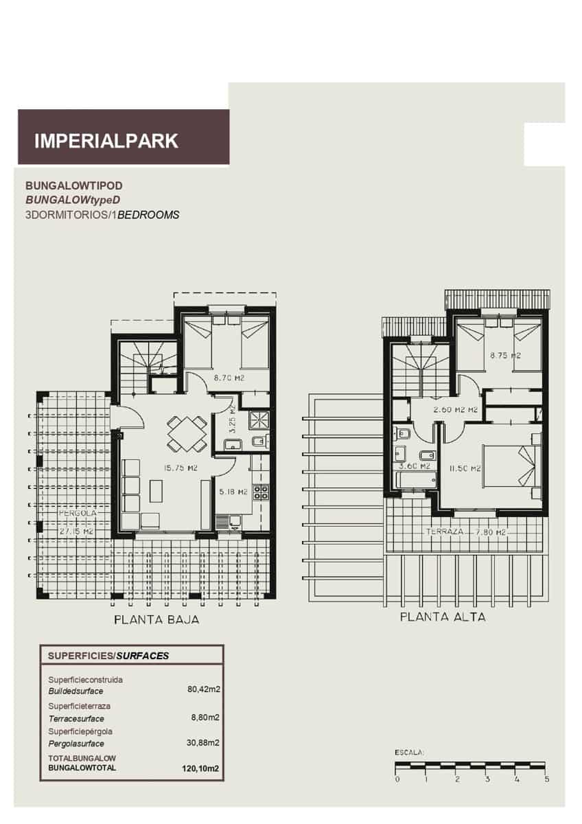 3 soveværelse Bungalow til salg i Calpe / Calp med swimmingpool garage - € 276.000 (Ref: 9429444)