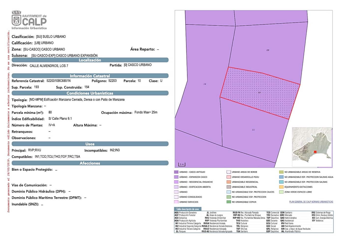 Terreno Non Edificato in vendita in Calpe / Calp - 295.000 € (Rif: 9690038)