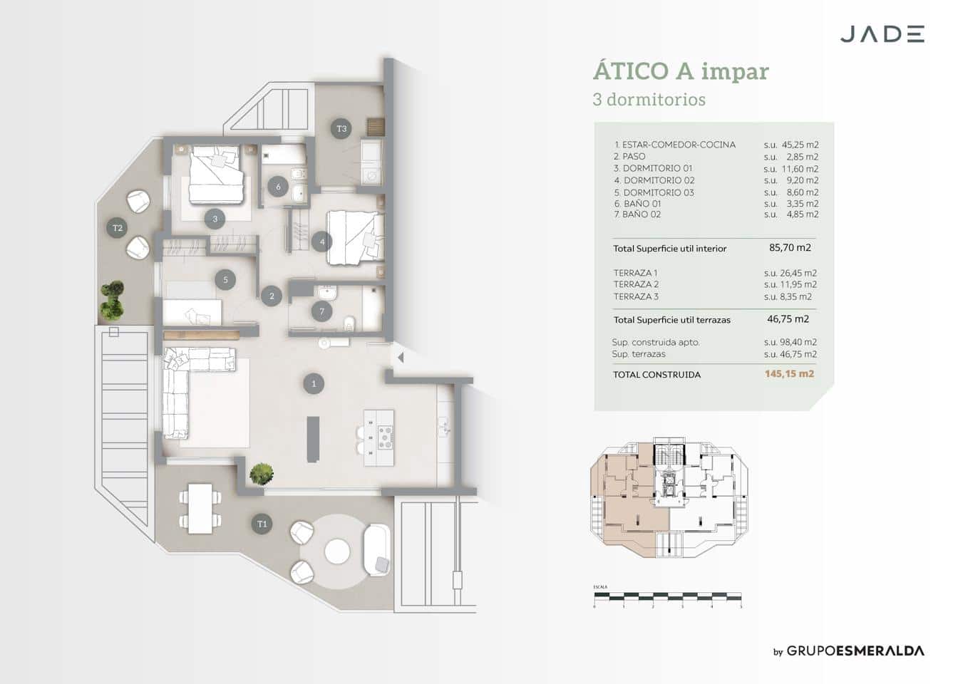 3 slaapkamer Flat te koop in Calpe / Calp met garage - € 699.000 (Ref: 7696211)