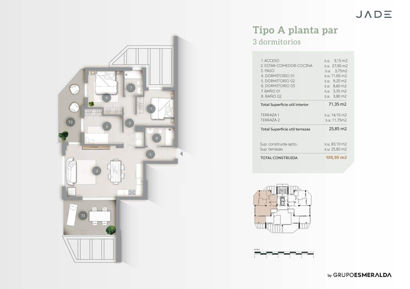 Piso de 3 habitaciones en Calpe / Calp en venta con garaje - 451.000 € (Ref: 7696212)