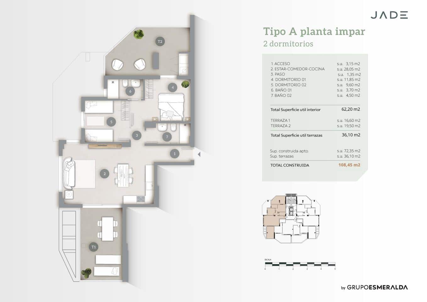 2 chambre Appartement à vendre à Calpe / Calp - 364 000 € (Ref: 7696213)