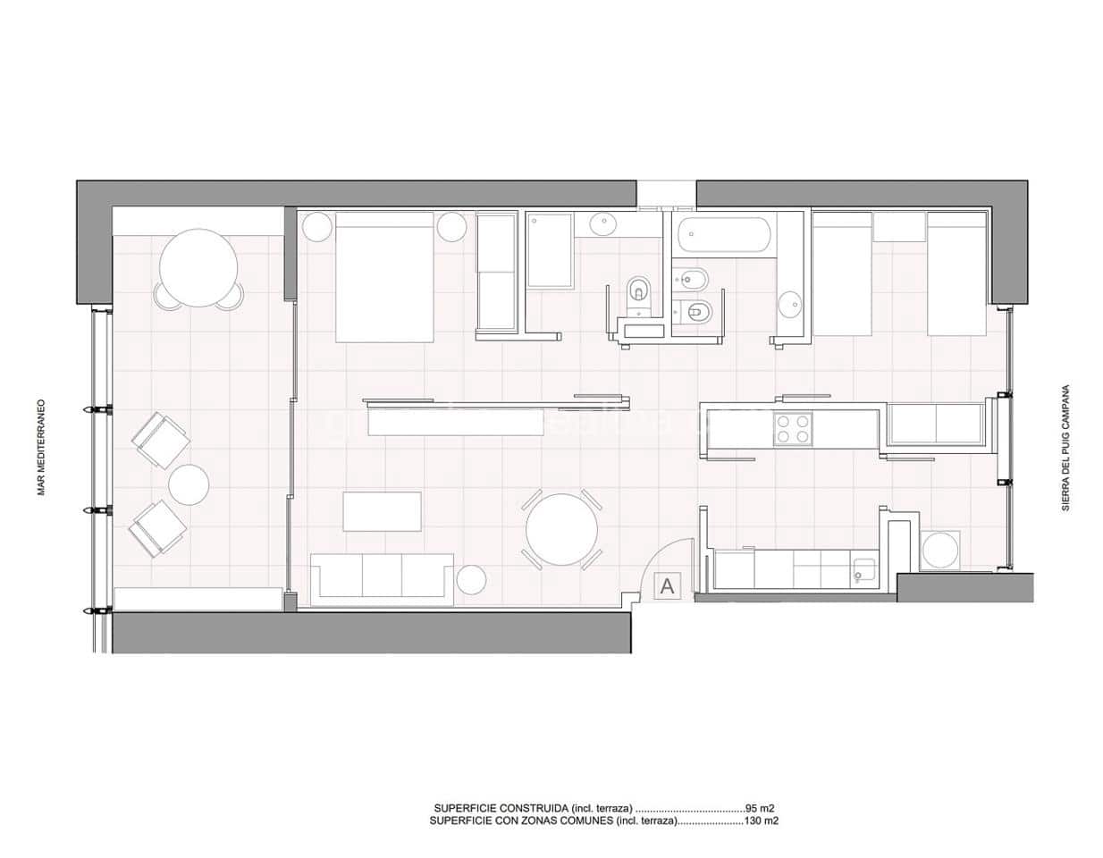 2 soverom Leilighet til salgs i Benidorm med svømmebasseng garasje - € 499 000 (Ref: 9160496)