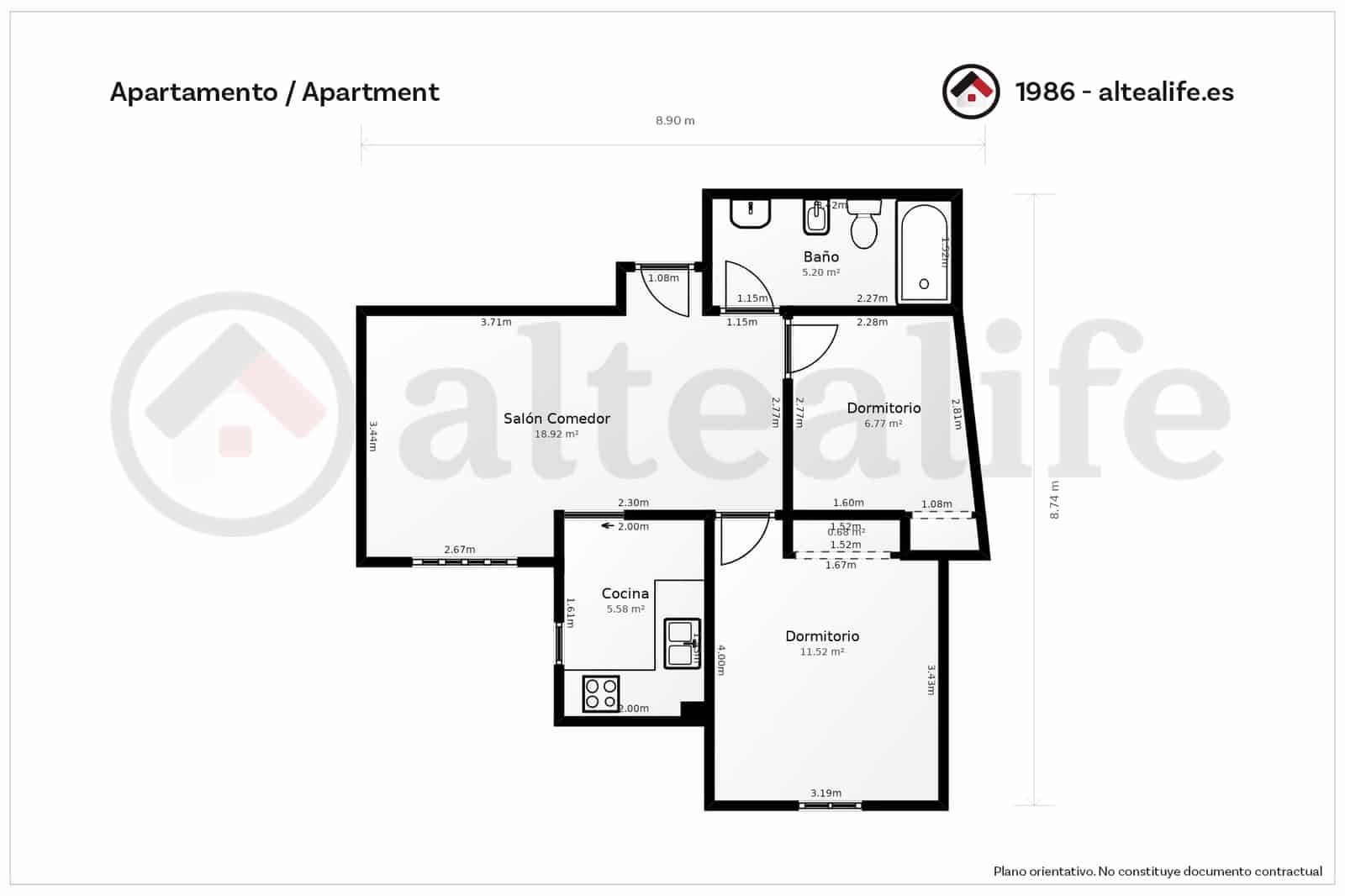 2 makuuhuone Huoneisto myytävänä paikassa Altea - 223 000 € (Ref: 9450540)