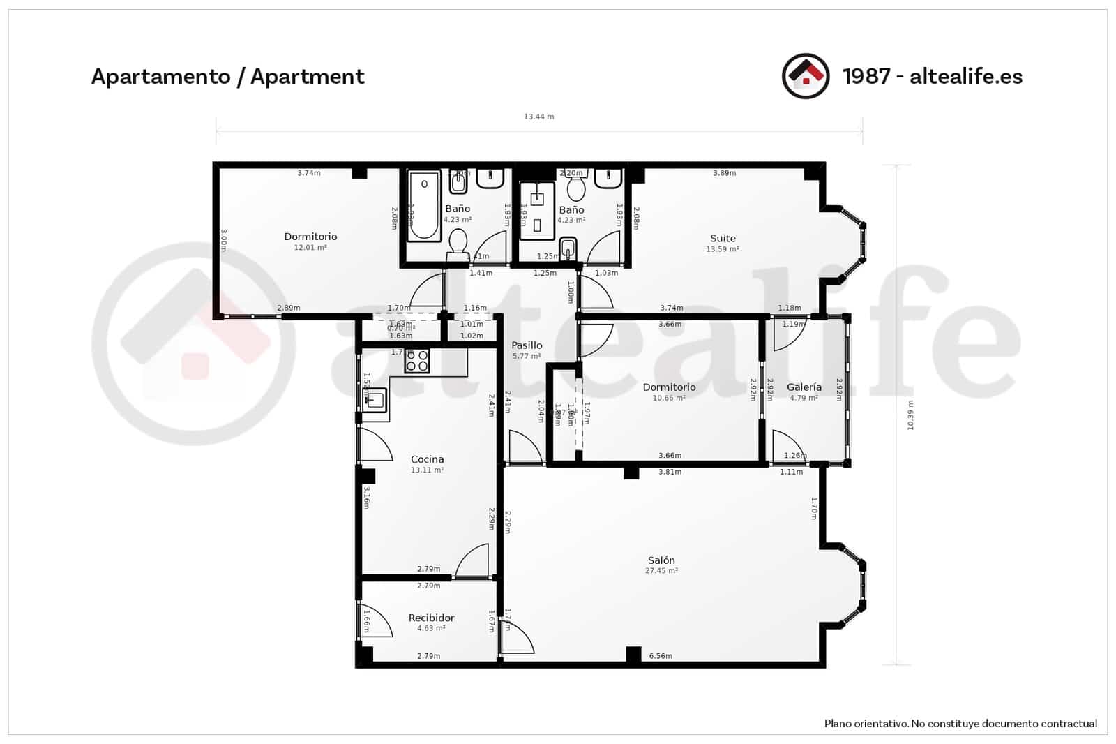 3 makuuhuone Huoneisto myytävänä paikassa Altea - 310 000 € (Ref: 9475726)