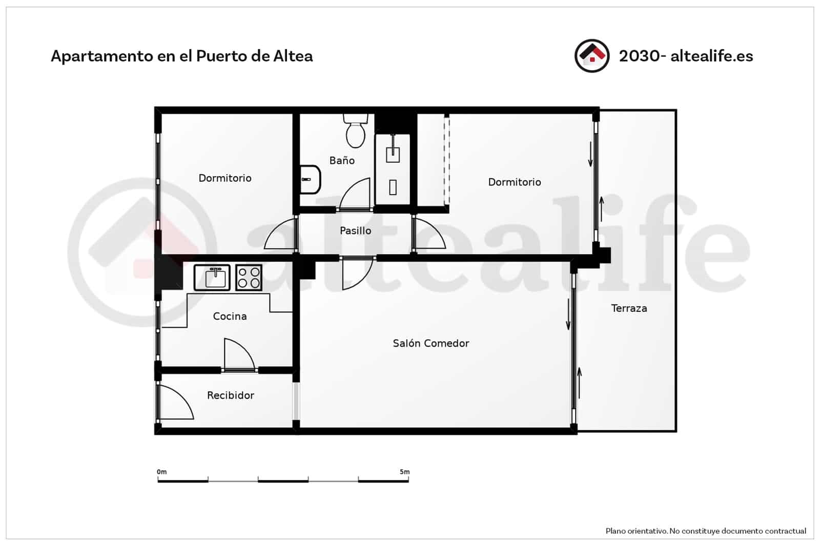 2 Zimmer Apartment zu verkaufen in Altea mit Garage - 330.000 € (Ref: 9805661)