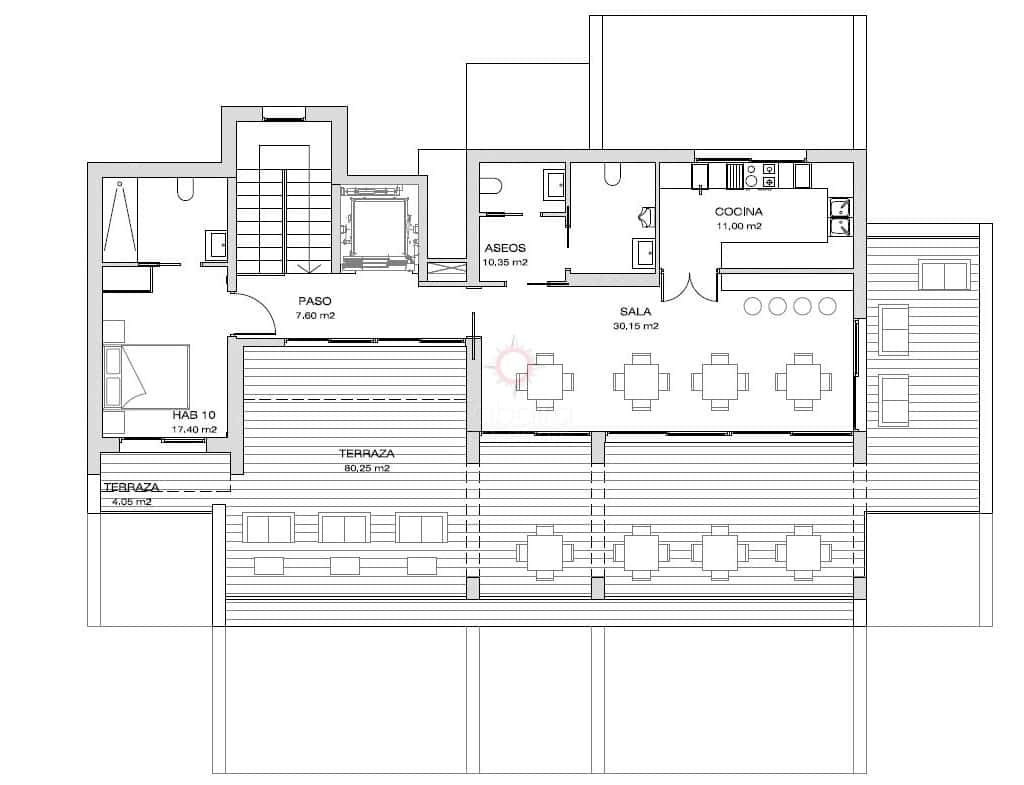 10 soveværelse Erhverv til salg i Benissa med swimmingpool - € 625.000 (Ref: 7618660)