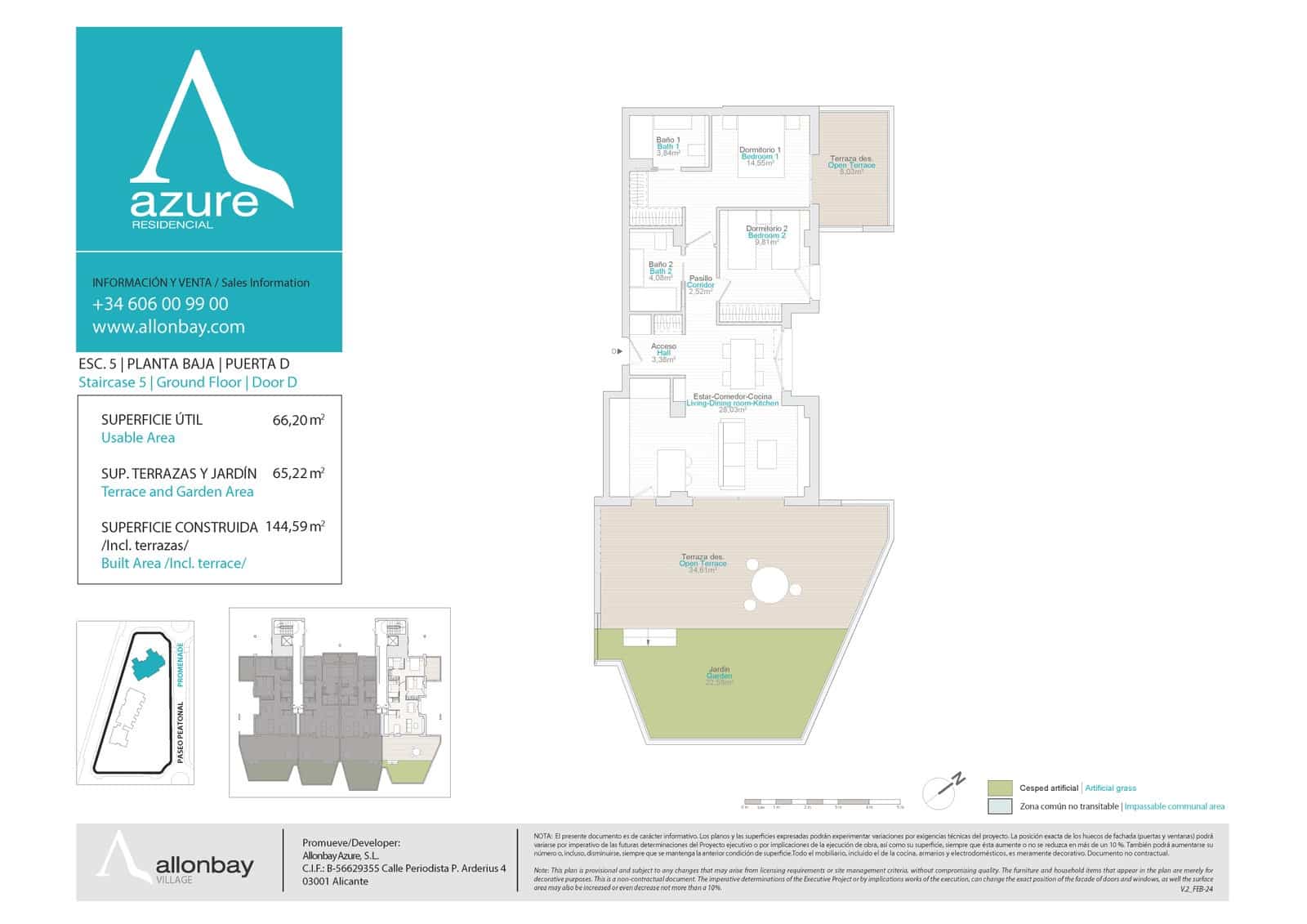 Apartamento de 2 habitaciones en La Villajoyosa / Vila Joiosa en venta con piscina garaje - 445.000 € (Ref: 10091488)