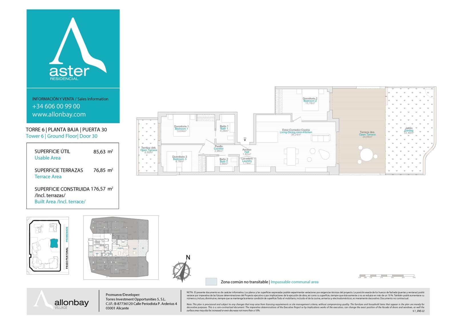 1 soveværelse Lejlighed til salg i La Villajoyosa / Vila Joiosa med swimmingpool garage - € 320.000 (Ref: 6565652)